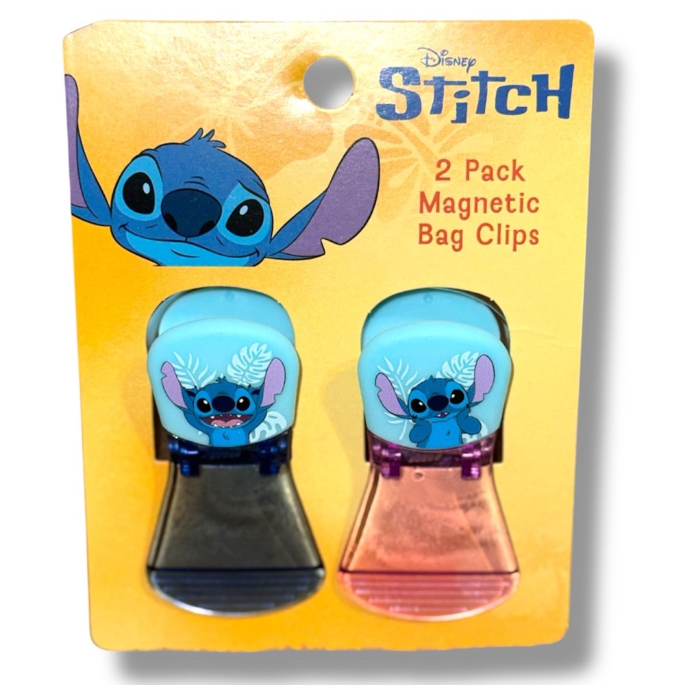 Disney Stitch 2pk Magnetic Bag Clips- NEW